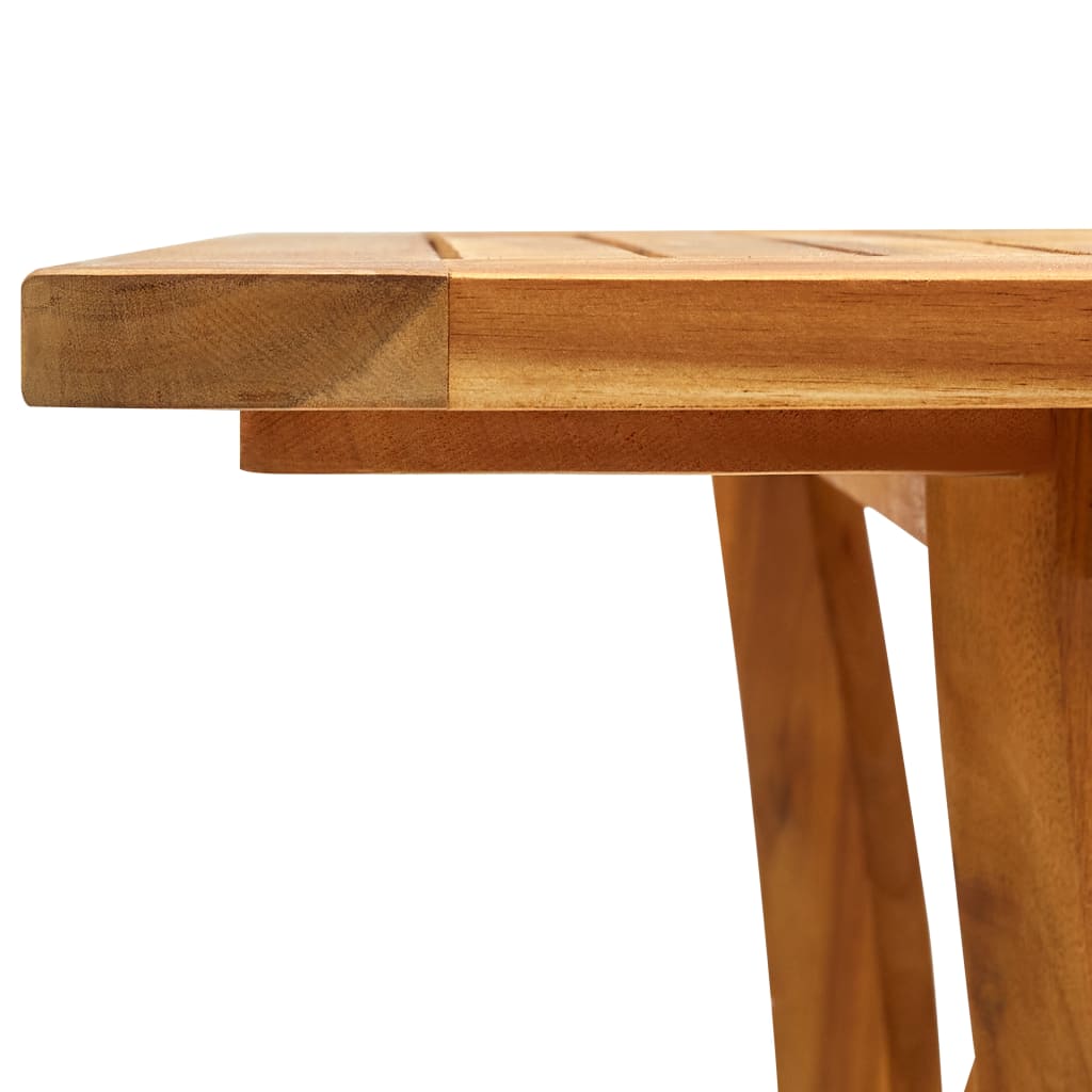 vidaXL Sodo stalas, 120x120x75cm, akacijos medienos masyvas