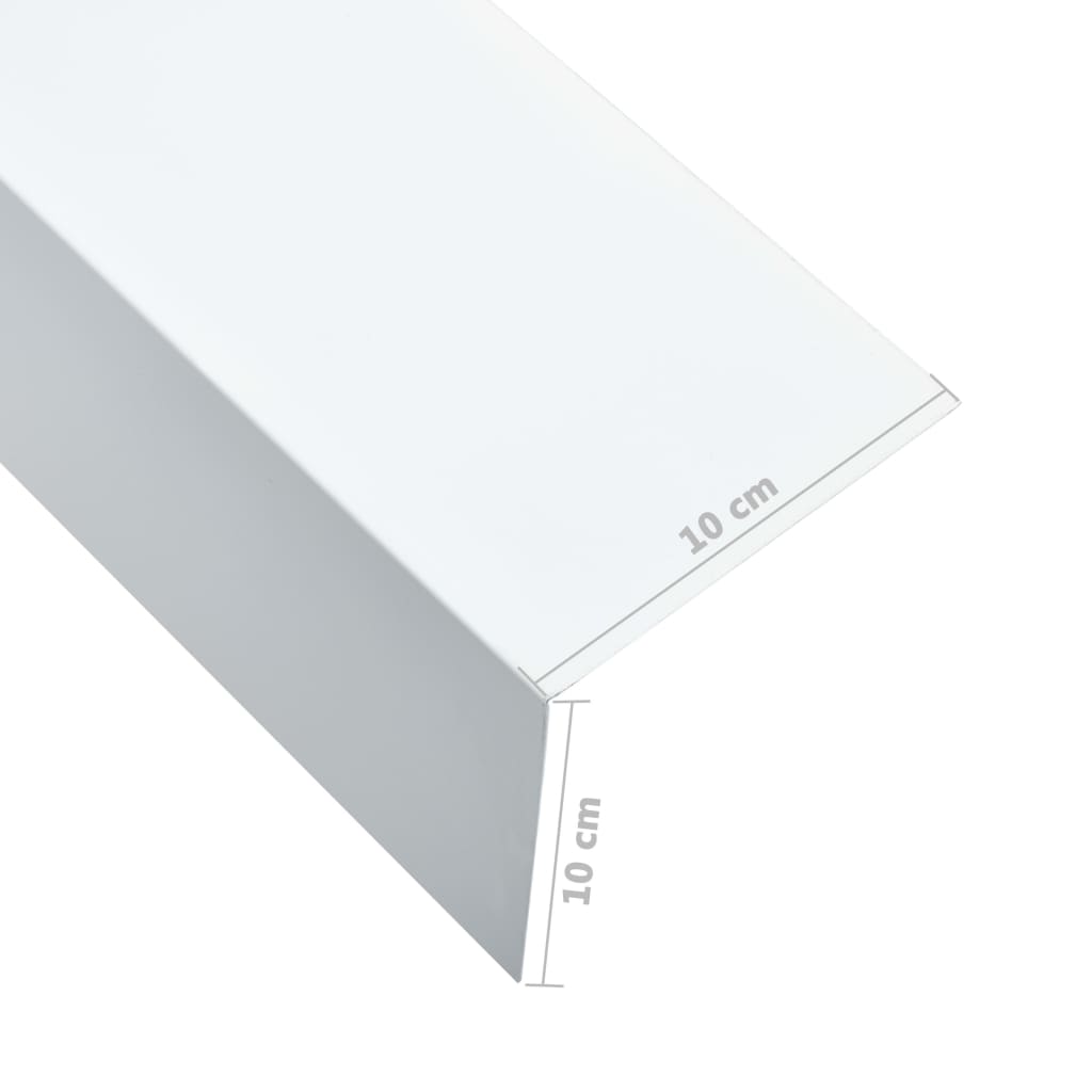vidaXL Kampiniai profiliai, 5vnt., balti, 100x100mm, aliuminis