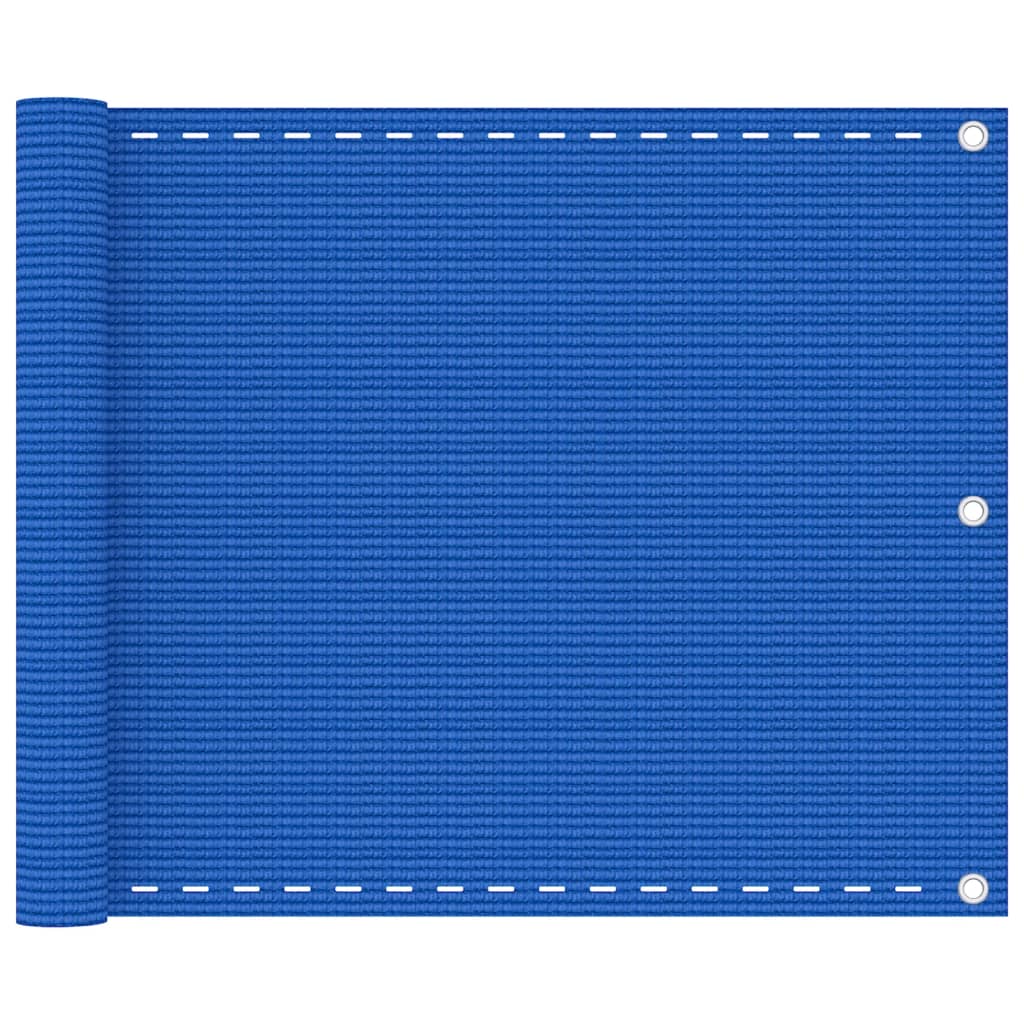 vidaXL Balkono pertvara, mėlynos spalvos, 75x300cm, HDPE