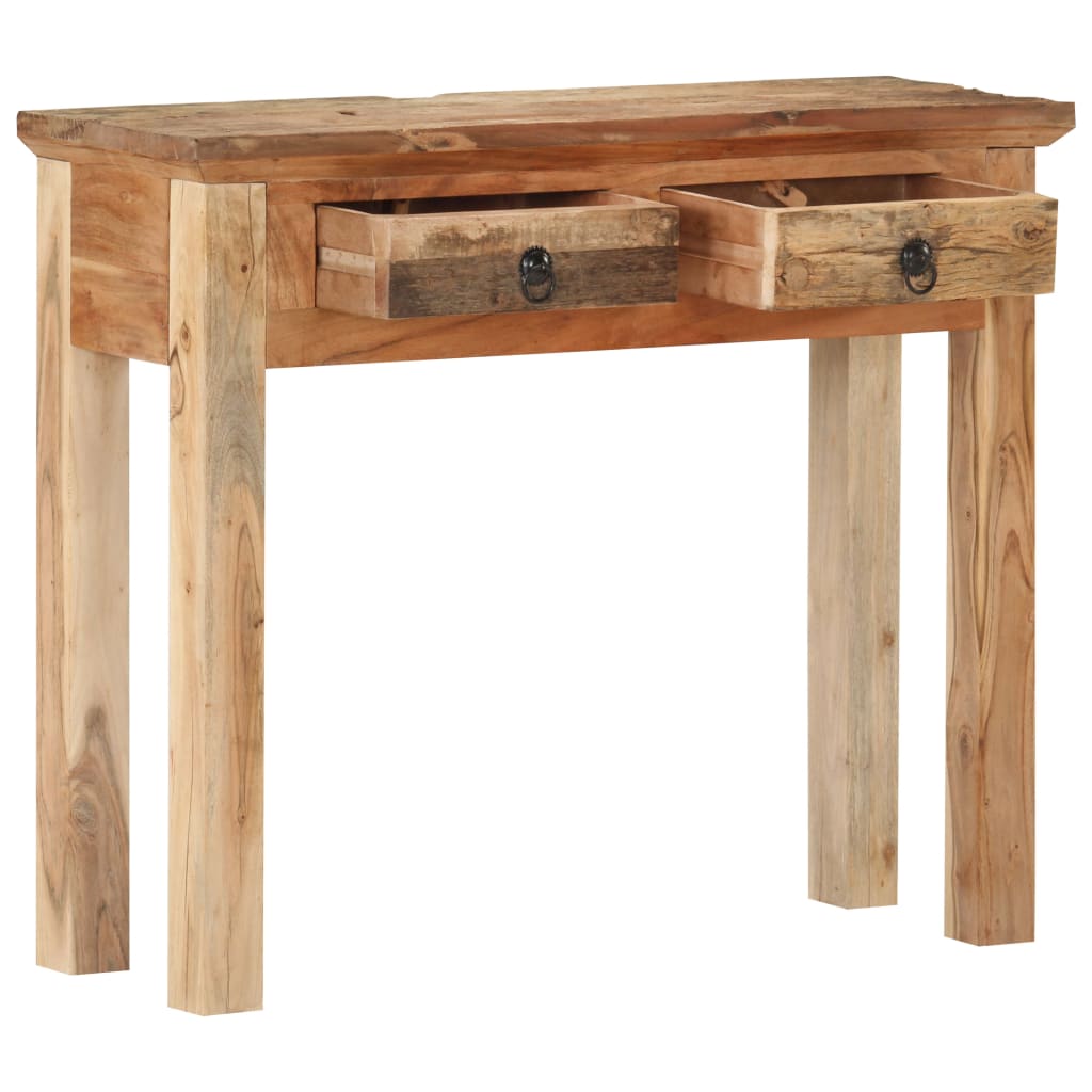 vidaXL Konsolinis staliukas, 90,5x30x75cm, akacija ir mediena