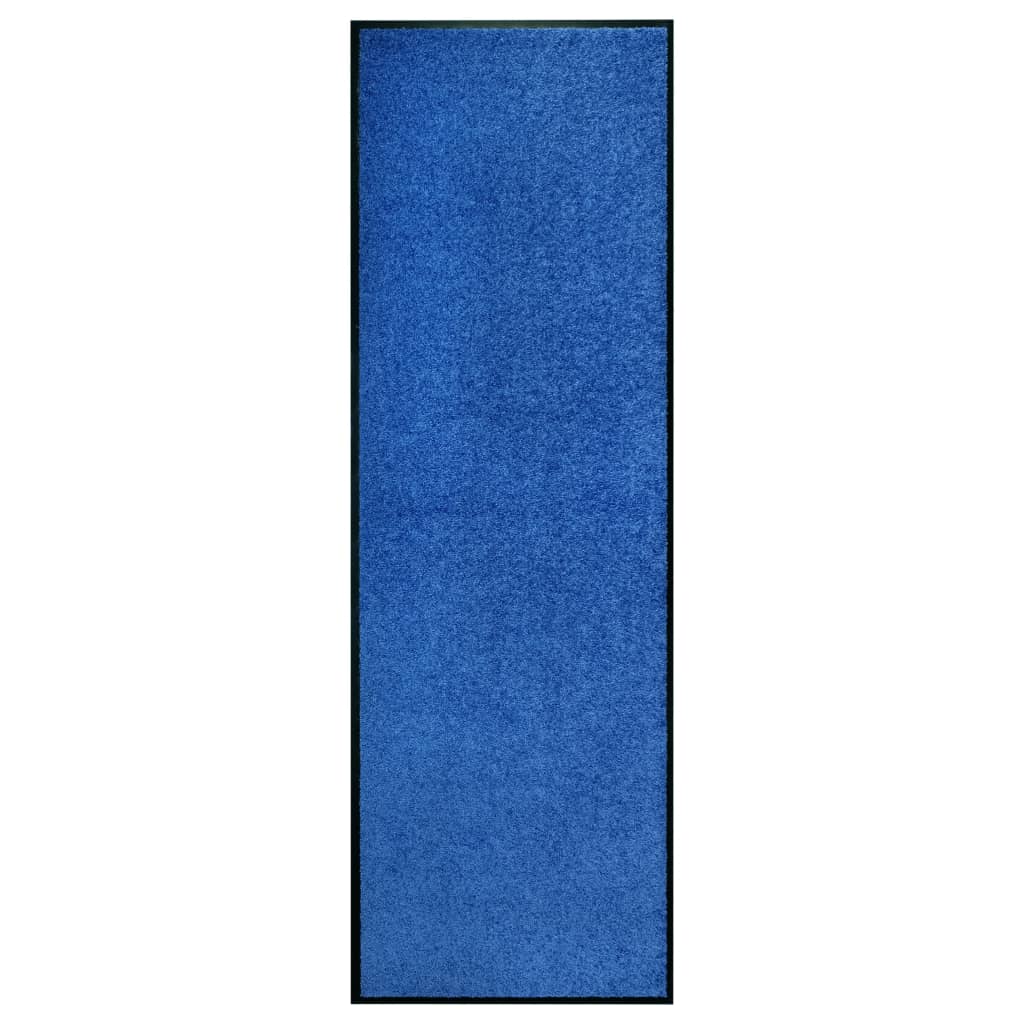 vidaXL Durų kilimėlis, mėlynos spalvos, 60x180cm, plaunamas