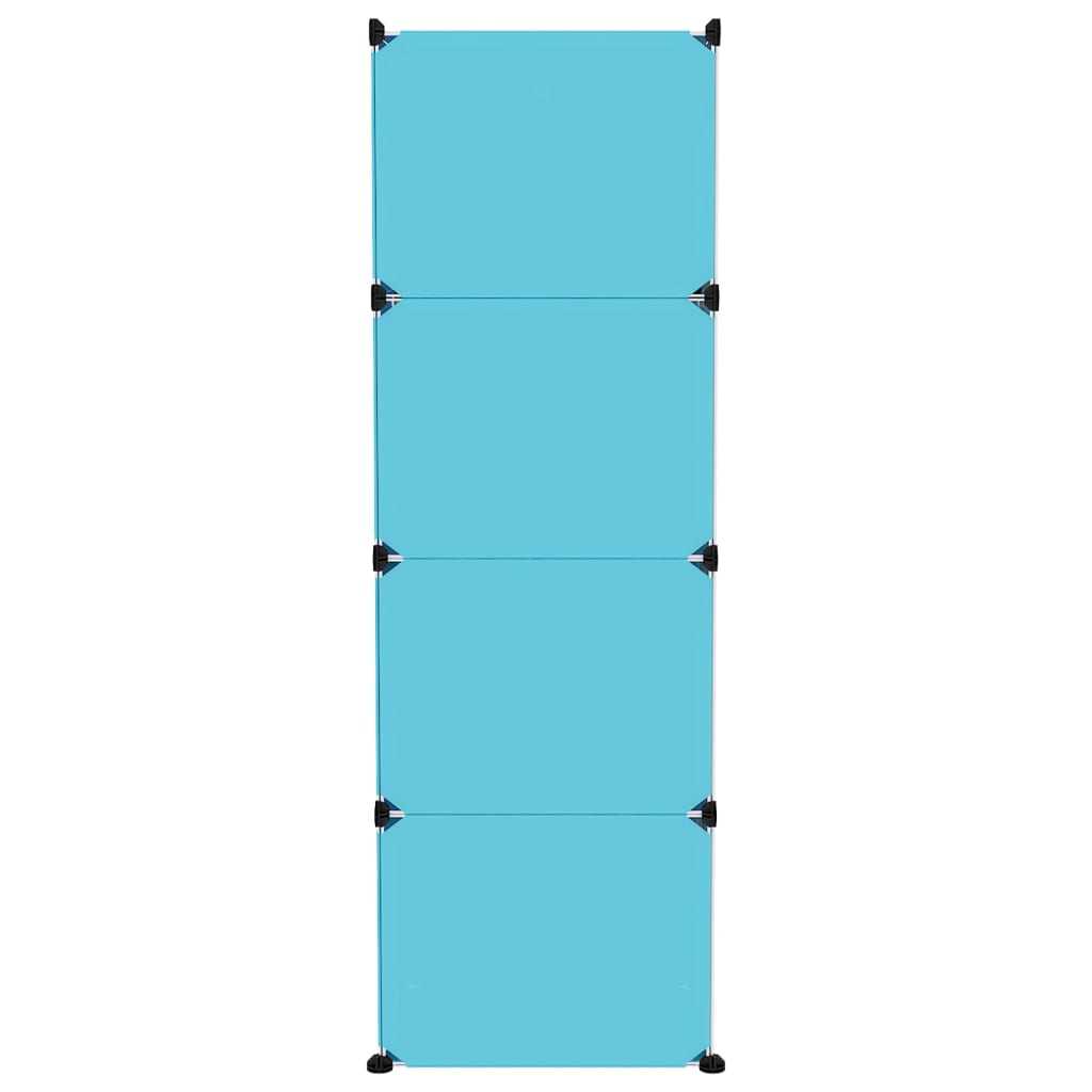 vidaXL Lentyna su 12 kubo formos skyrių vaikams, mėlynos spalvos, PP