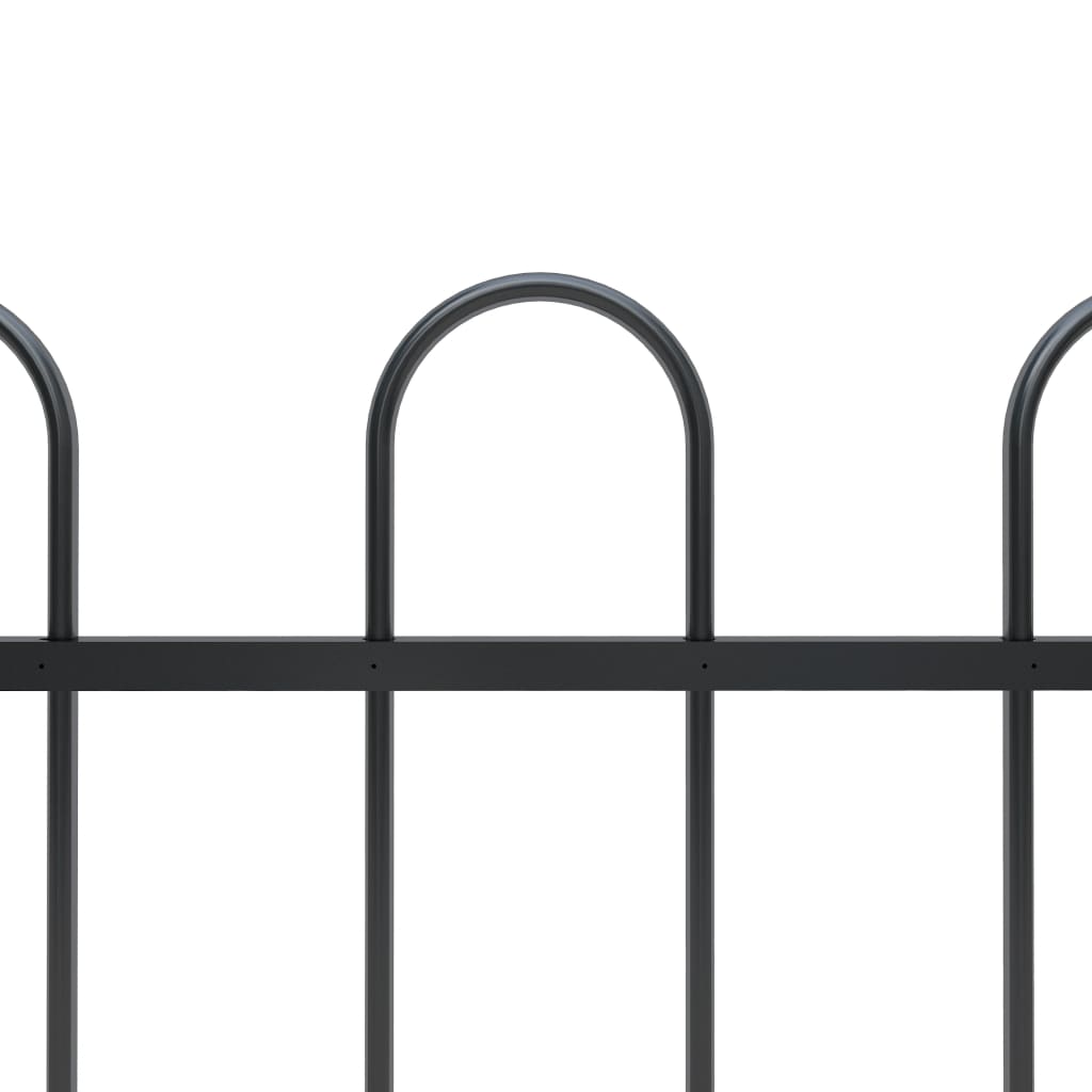 vidaXL Sodo tvora su apvaliais viršugaliais, juoda, 3,4x0,8 m, plienas