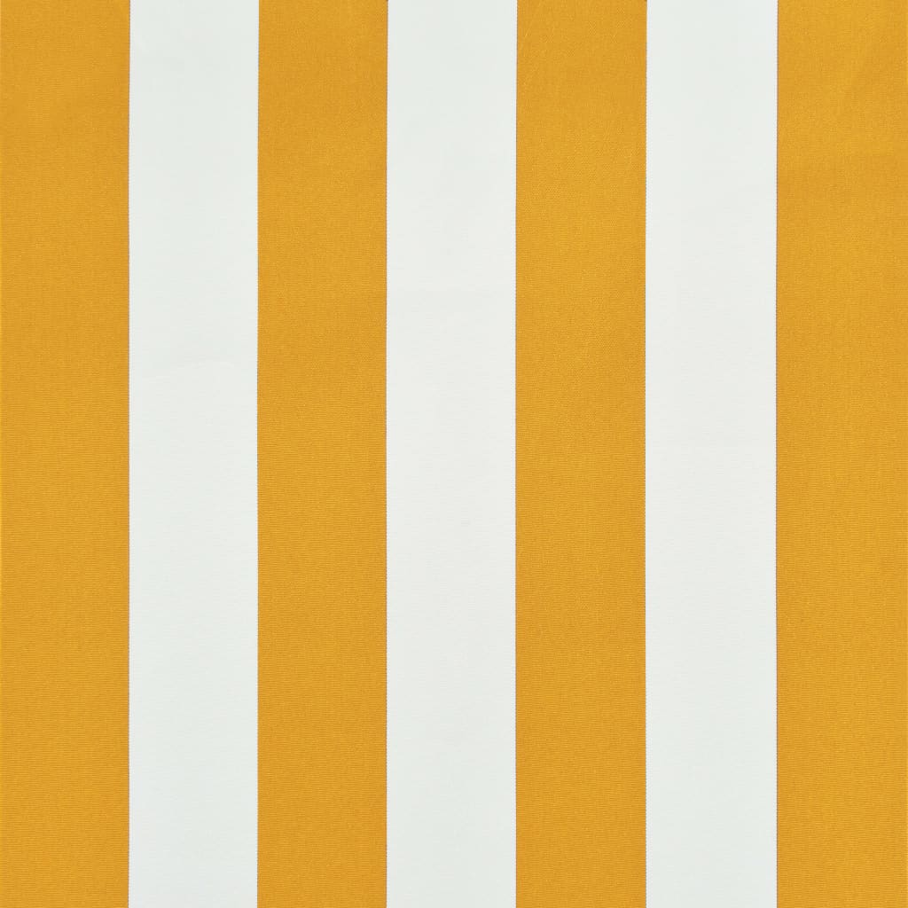 vidaXL Ištraukiama markizė, geltonos ir baltos spalvos, 350x150cm