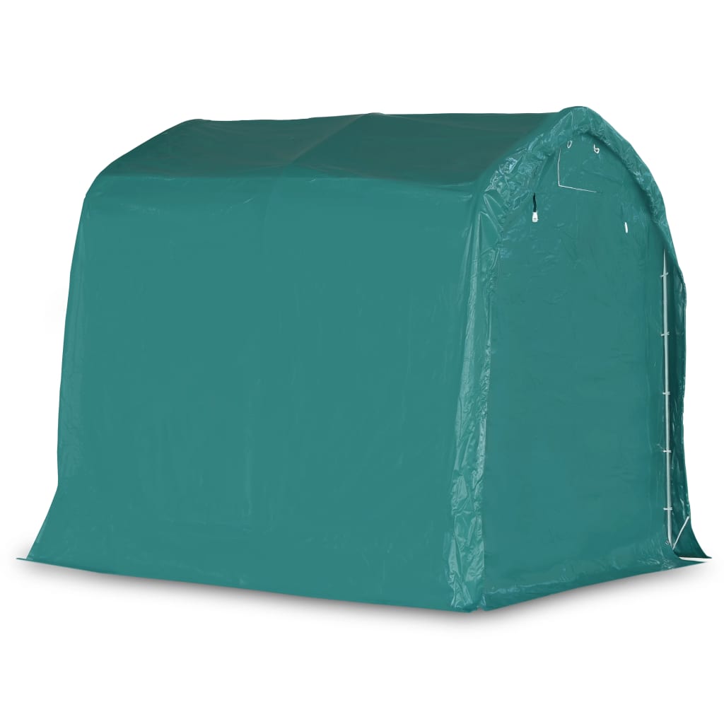 vidaXL Garažas-palapinė, žalios spalvos, 2,4x2,4m, PVC (310024+310025)