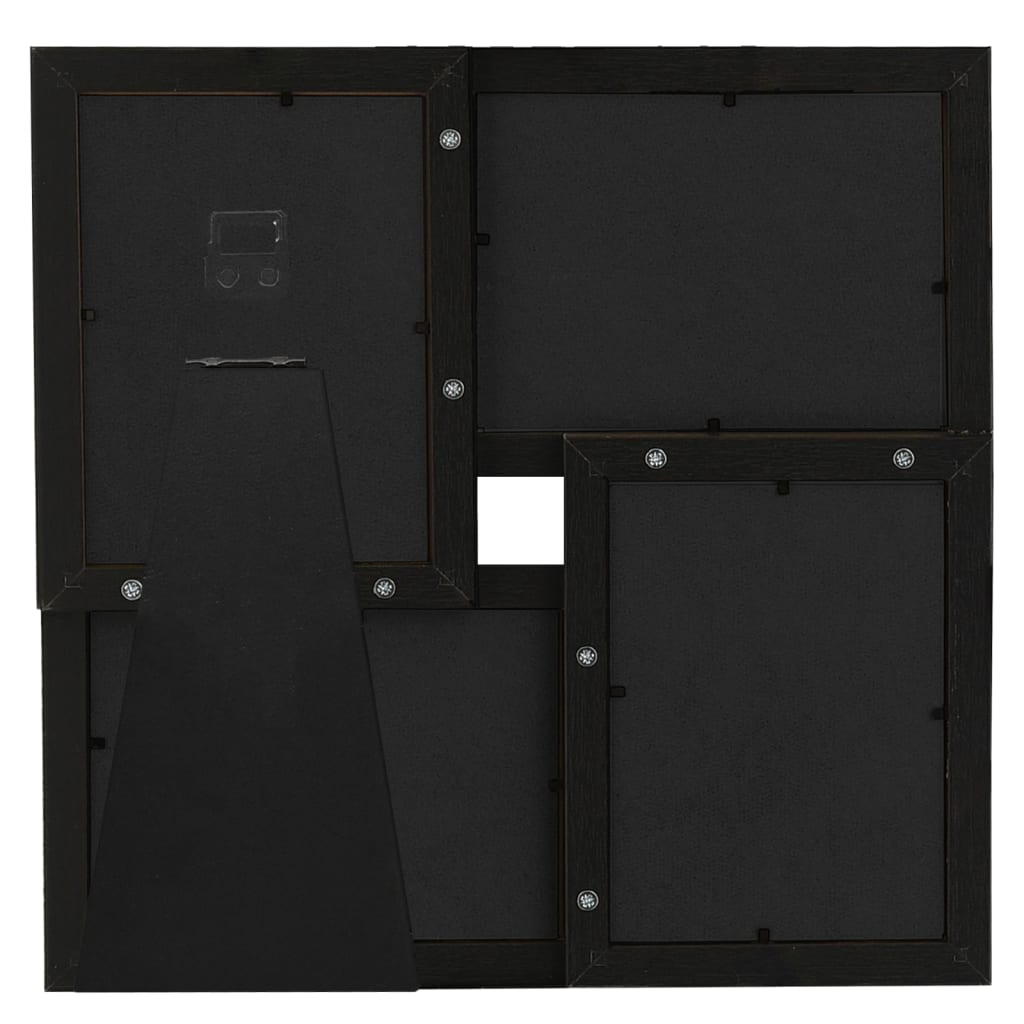 vidaXL Rėmelis-koliažas, juodos spalvos, 4x(10x15cm) nuotraukoms