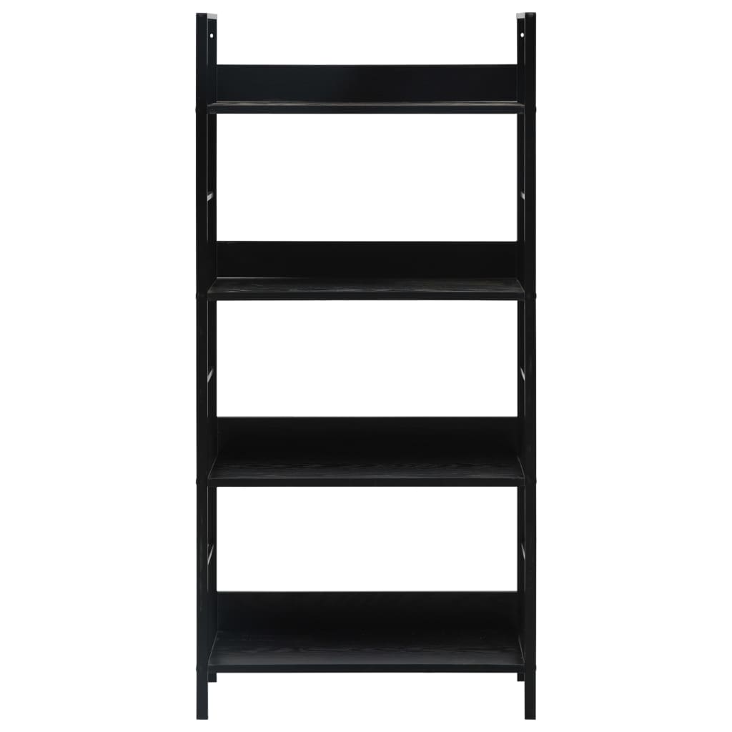 vidaXL Knygų lentyna, 4 aukštų, juoda, 60x27,6x124,5cm, mediena