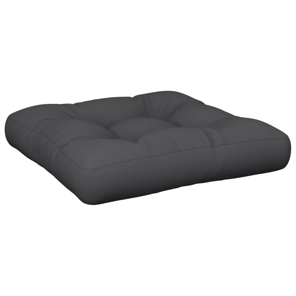 vidaXL Paletės pagalvėlė, juodos spalvos, 50x50x12cm, audinys