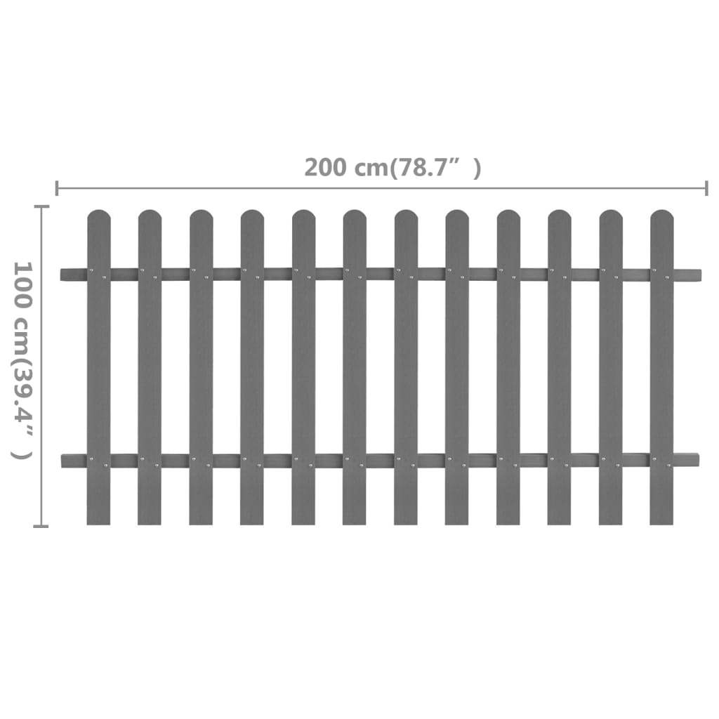 vidaXL Statinių tvora, 200x100cm, WPC