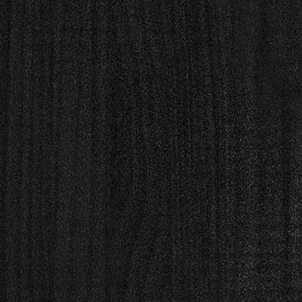 vidaXL Lovos rėmas, juodas, 90x190cm, pušies masyvas, vienvietis