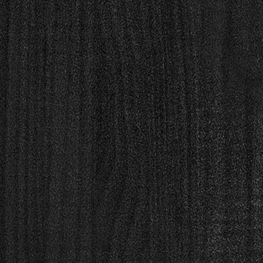 vidaXL Sodo loveliai, 2vnt., juodi, 31x31x70cm, pušies masyvas