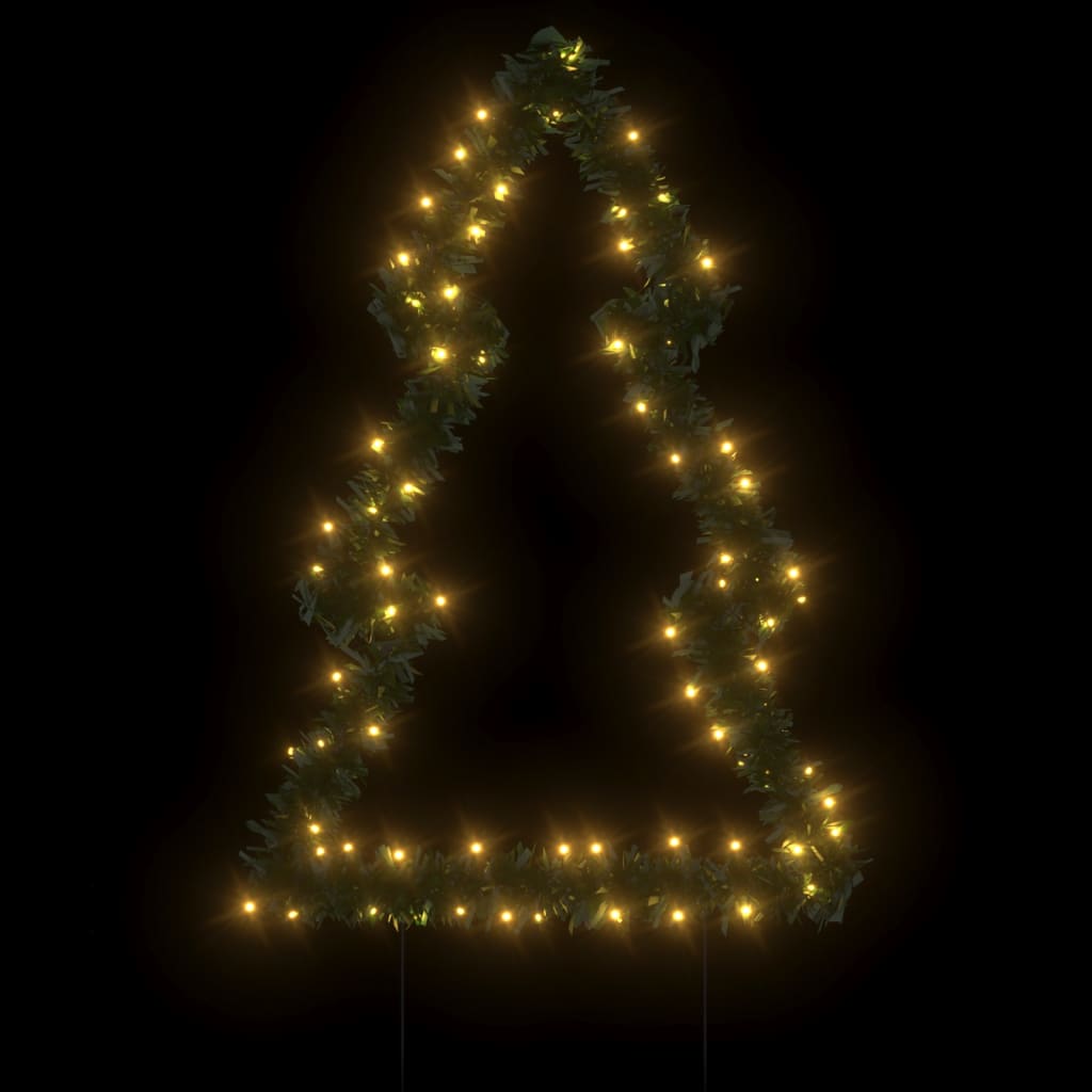 vidaXL Kalėdinė šviečianti dekoracija eglutė su smaigais, 80LED, 60cm
