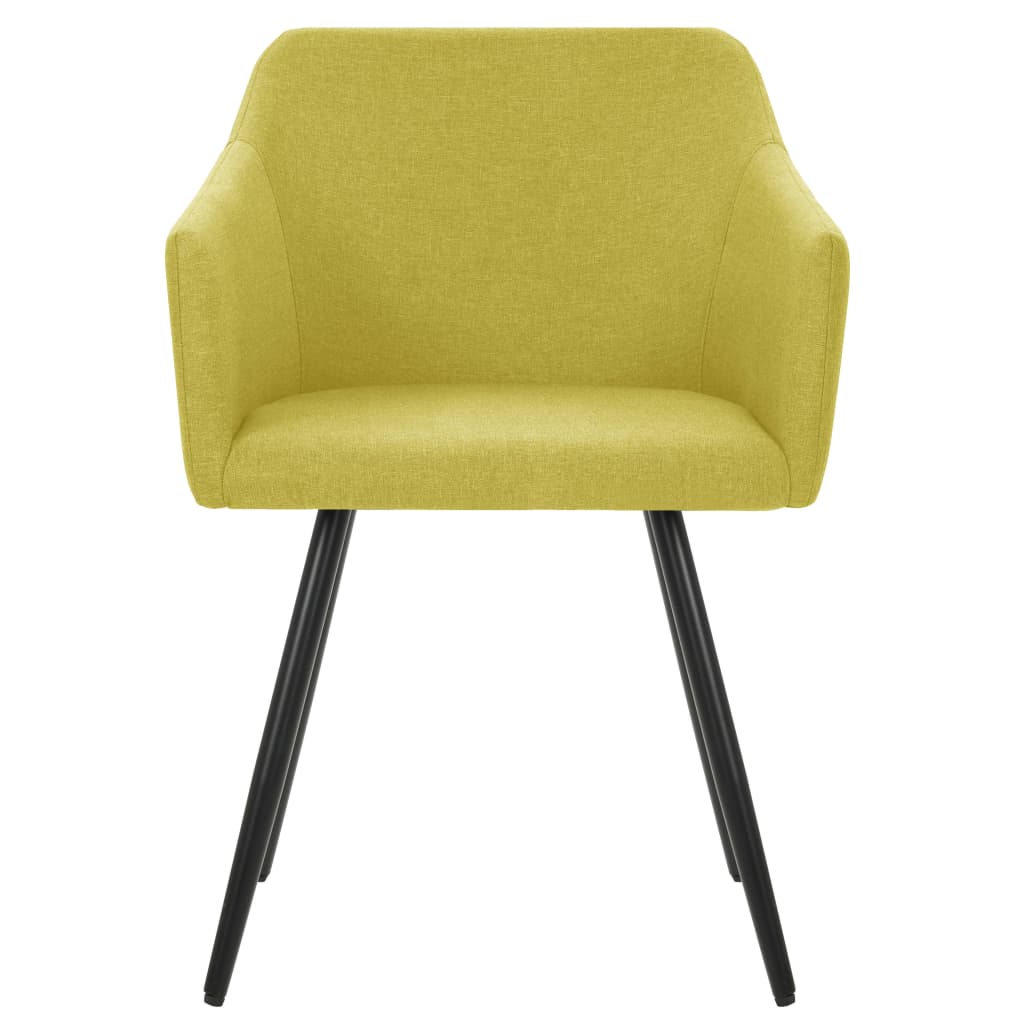vidaXL Valgomojo kėdės, 4vnt., žalios spalvos, audinys (2x323098)
