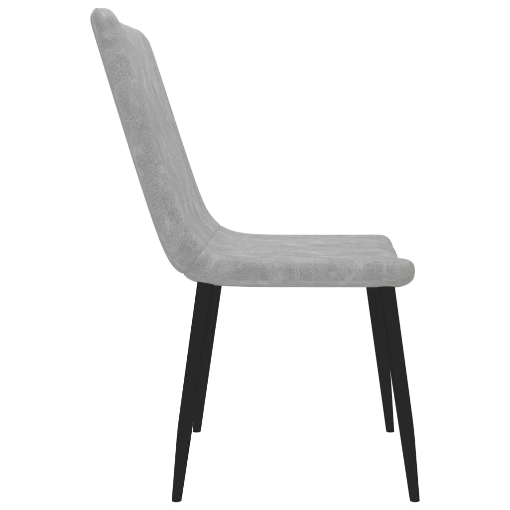 vidaXL Valgomojo kėdės, 6 vnt., šviesiai pilkos spalvos, dirbtinė oda