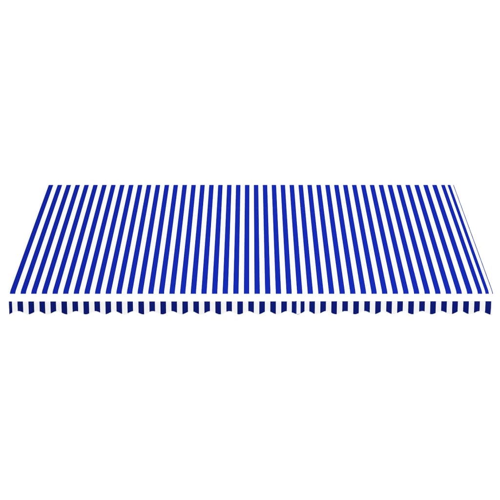 vidaXL Pakaitinis audinys markizei, mėlynos/baltos spalvos, 6x3,5m