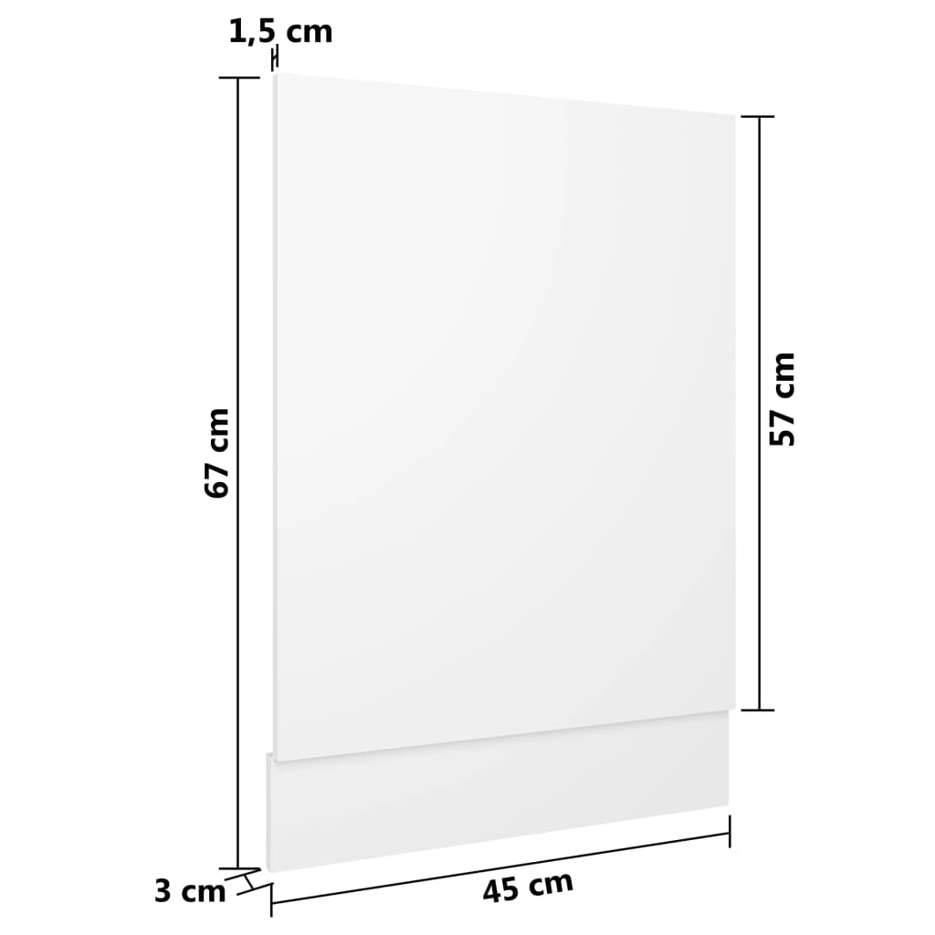 vidaXL Indaplovės plokštė, baltos spalvos, 45x3x67cm, MDP