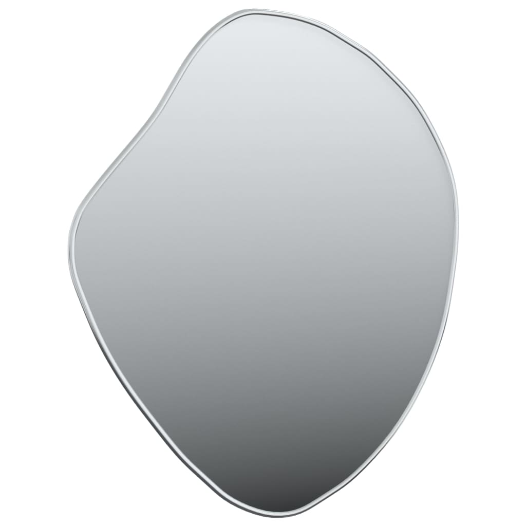 vidaXL Sieninis veidrodis, sidabrinės spalvos, 50x40cm