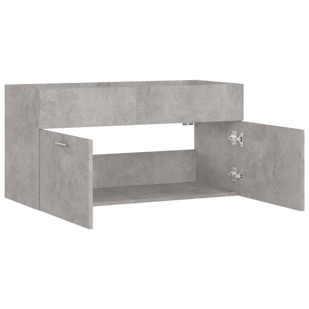 vidaXL Spintelė praustuvui, betono pilkos spalvos, 90x38,5x46cm, MDP