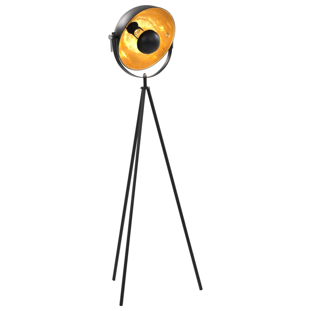 vidaXL Toršeras, juodos ir auksinės spalvos, 31cm, E27 lemputės