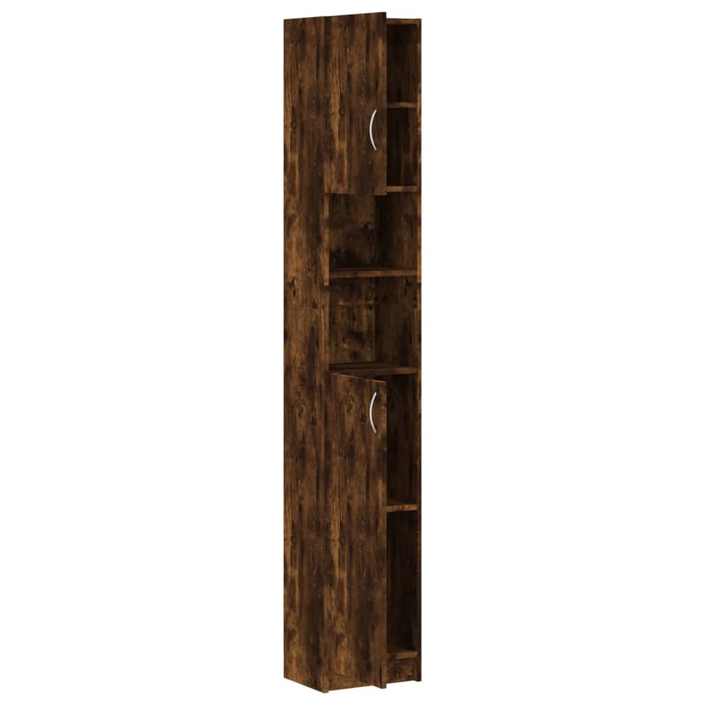 vidaXL Vonios spintelė, dūminio ąžuolo, 32x25,5x190cm, mediena