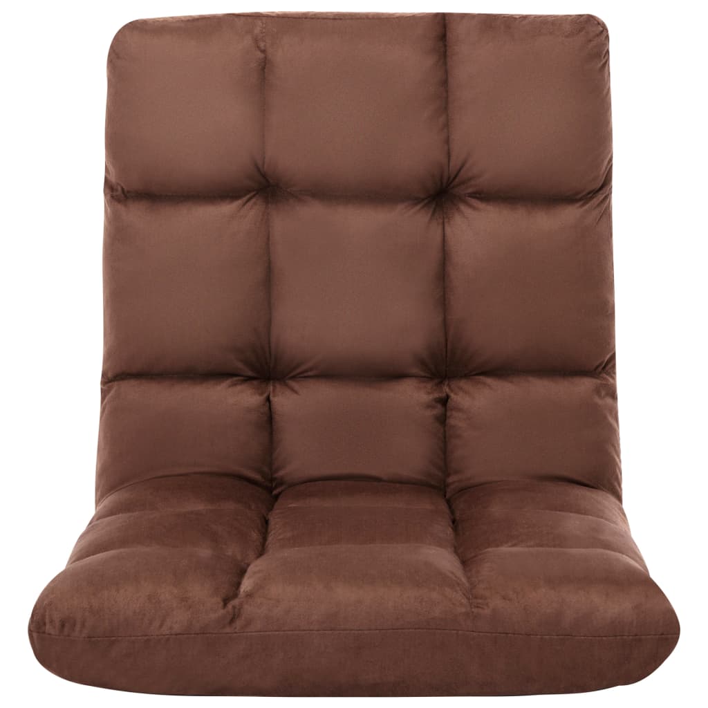 vidaXL Sulankstomas čiužinukas-kėdė, rudos spalvos, mikropluoštas