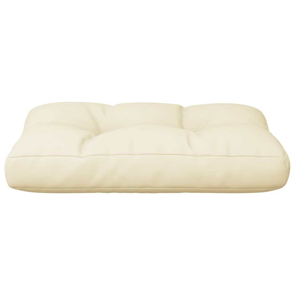 vidaXL Paletės pagalvėlė, kreminės spalvos, 50x40x12cm, audinys