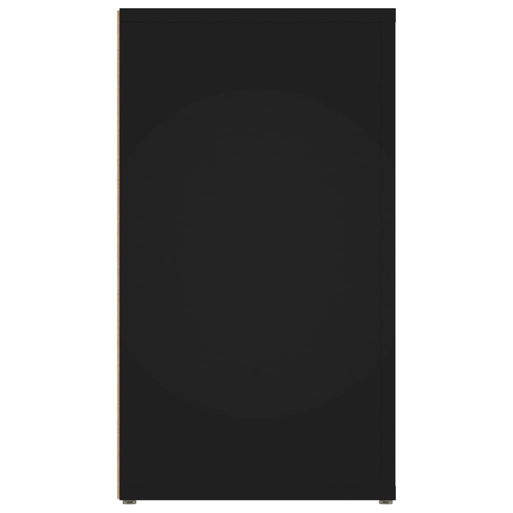 vidaXL Šoninė spintelė, juodos spalvos, 80x30x54cm, apdirbta mediena