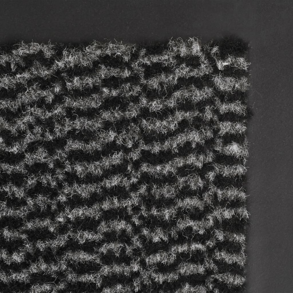 vidaXL Durų kilimėlis, kvadratinis, dygsniuotas, 90x150 cm, antracito