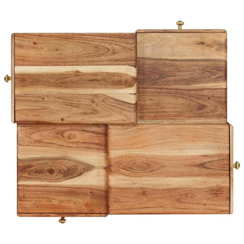 vidaXL Kavos staliukas, 70x60x42cm, akacijos medienos masyvas