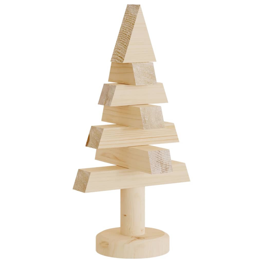 vidaXL Medinės Kalėdų eglutės, 2vnt., 30cm, pušies medienos masyvas