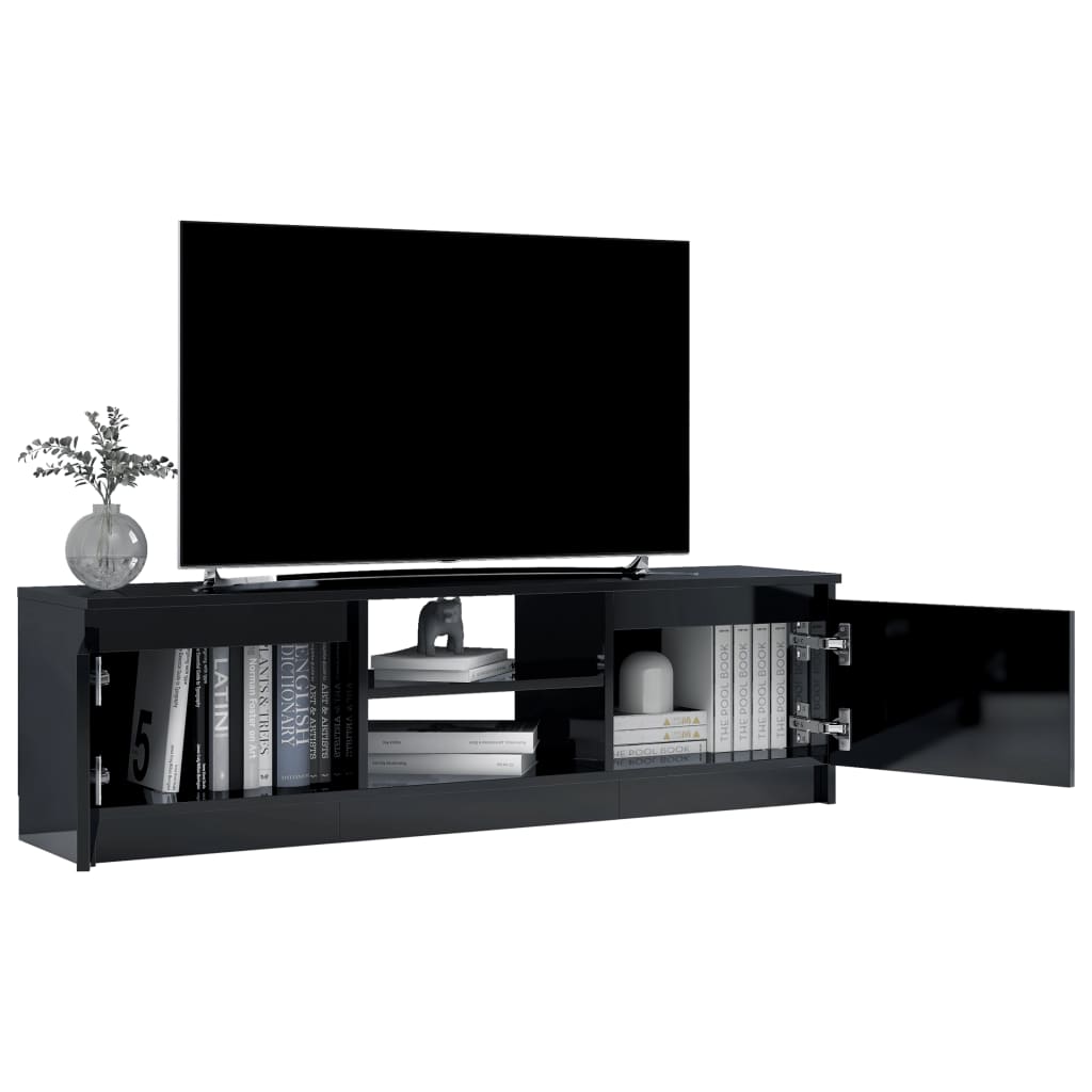 vidaXL Televizoriaus spintelė, juoda, 120x30x35,5cm, apdirbta mediena
