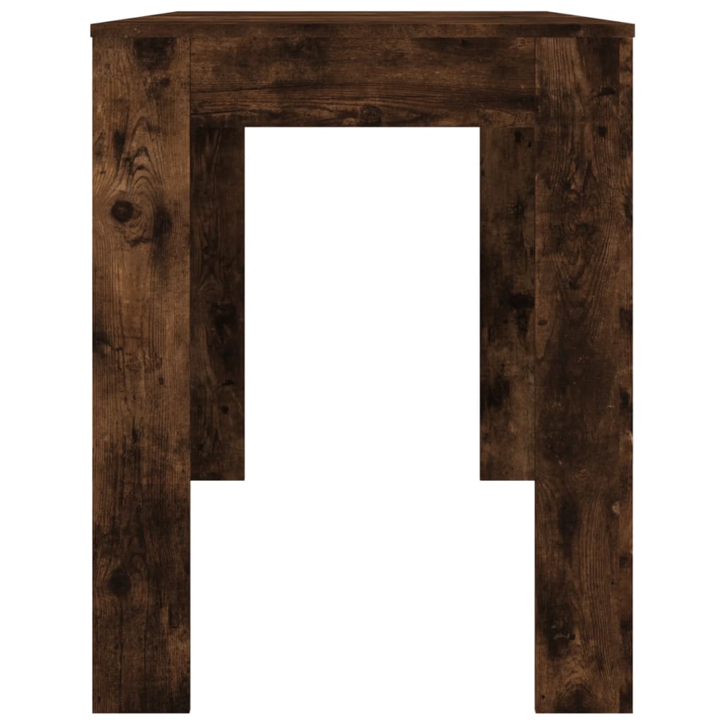 vidaXL Valgomojo stalas, dūminio ąžuolo, 120x60x76cm, apdirbta mediena