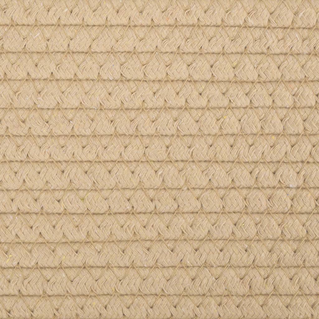 vidaXL Krepšys daiktams, smėlio ir baltos spalvos, 38x46cm, medvilnė