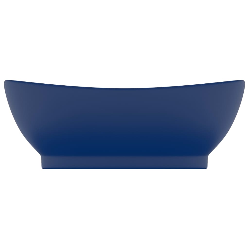 vidaXL Prabangus praustuvas, matinis mėlynas, 58,5x39cm, keramika