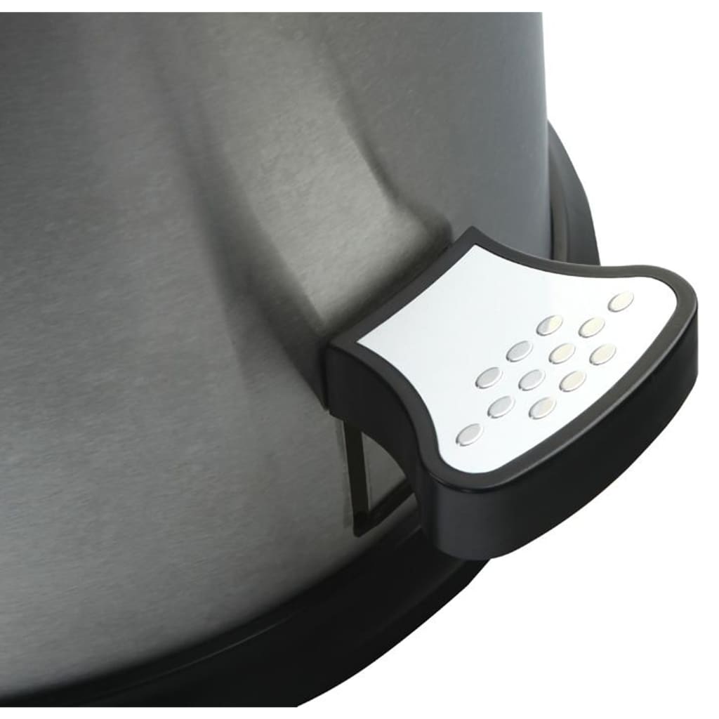 EKO Šiukšliadėžė su pedalu Kickcan, matinės sidabrinės spalvos, 33l
