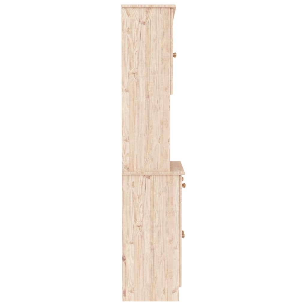 vidaXL Komoda ALTA, 77x35x165cm, pušies medienos masyvas