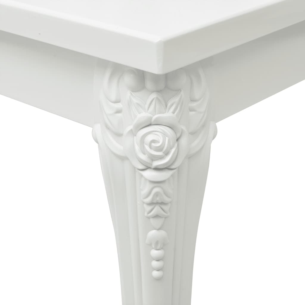 vidaXL Kavos staliukas, baltas, 100x50x42cm, apdirbta mediena, blizgus