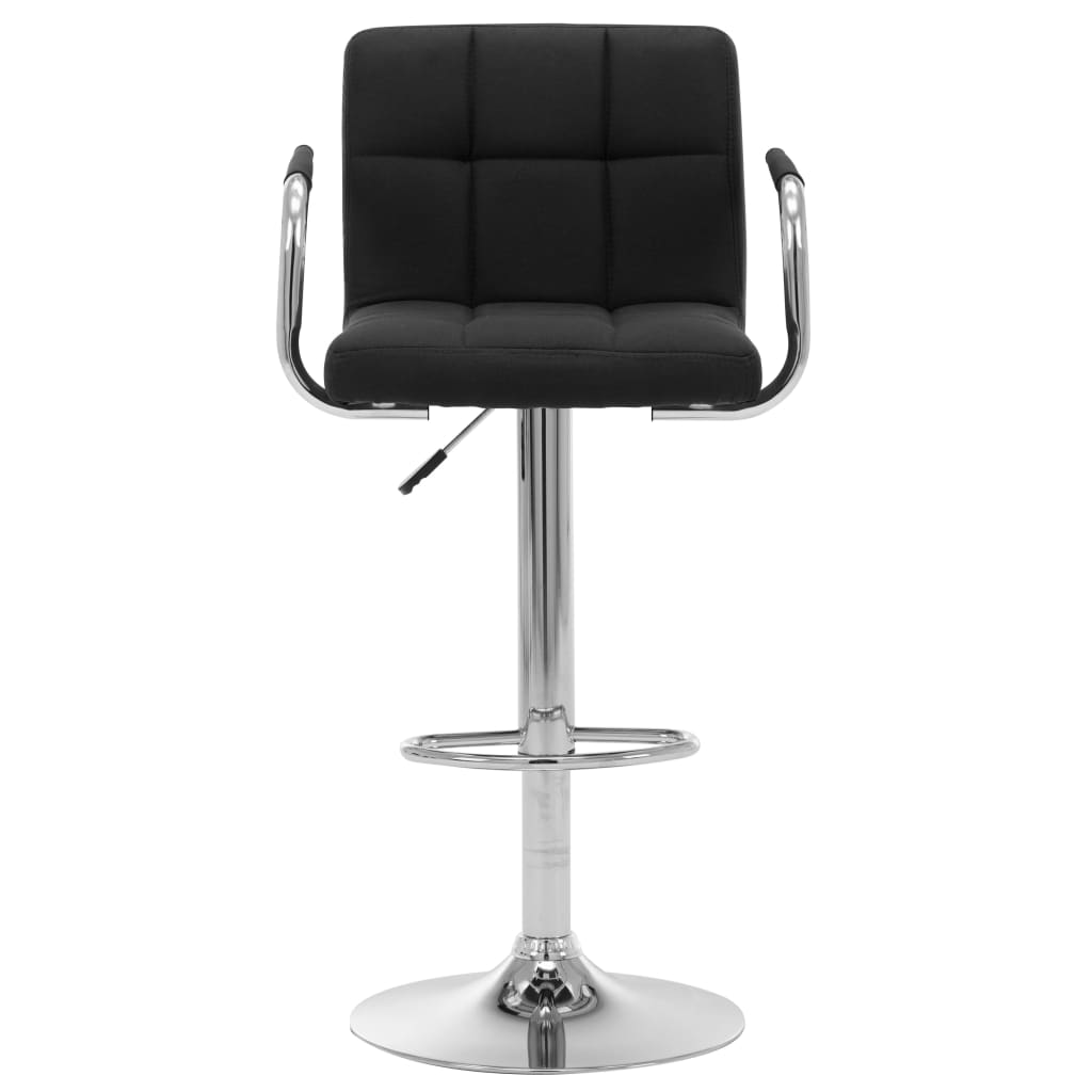 vidaXL Baro kėdė, juodos spalvos, audinys