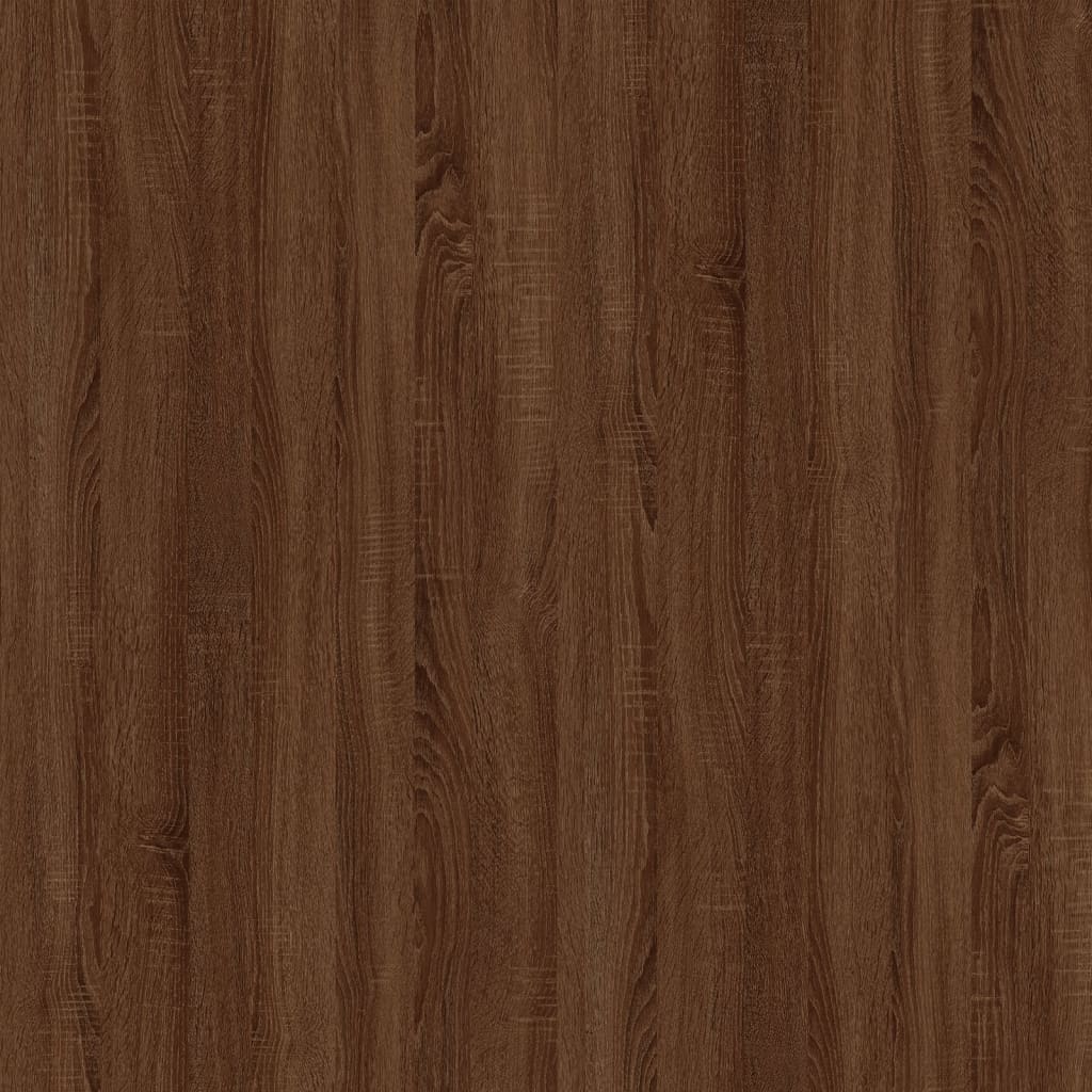 vidaXL Kavos staliukas, rudas ąžuolo, 80x50x45cm, mediena ir geležis