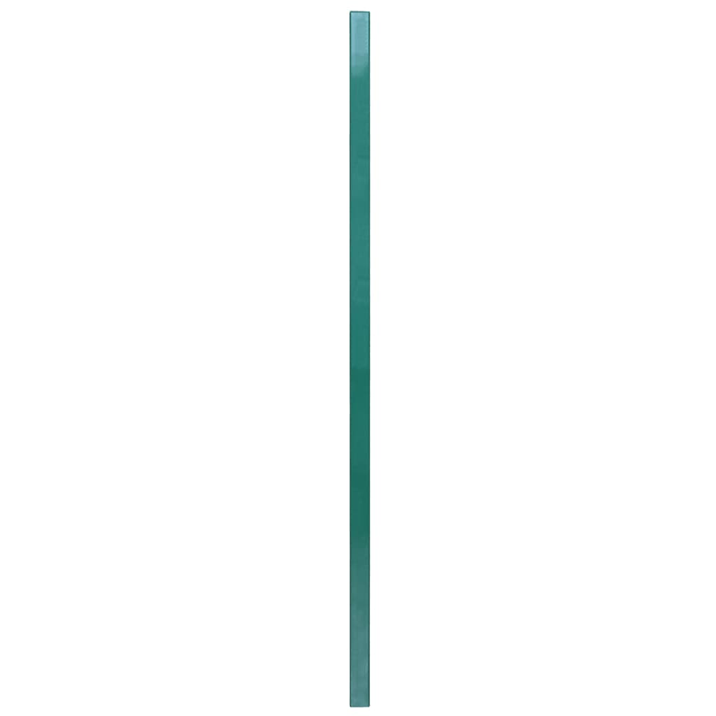 vidaXL Tvoros plokštė su stulpais, žalia, 6x1,2m, dengta geležis