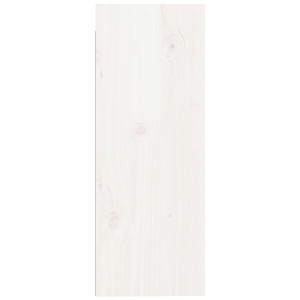 vidaXL Sieninės spintelės, 2vnt., baltos, 30x30x80cm, pušies masyvas