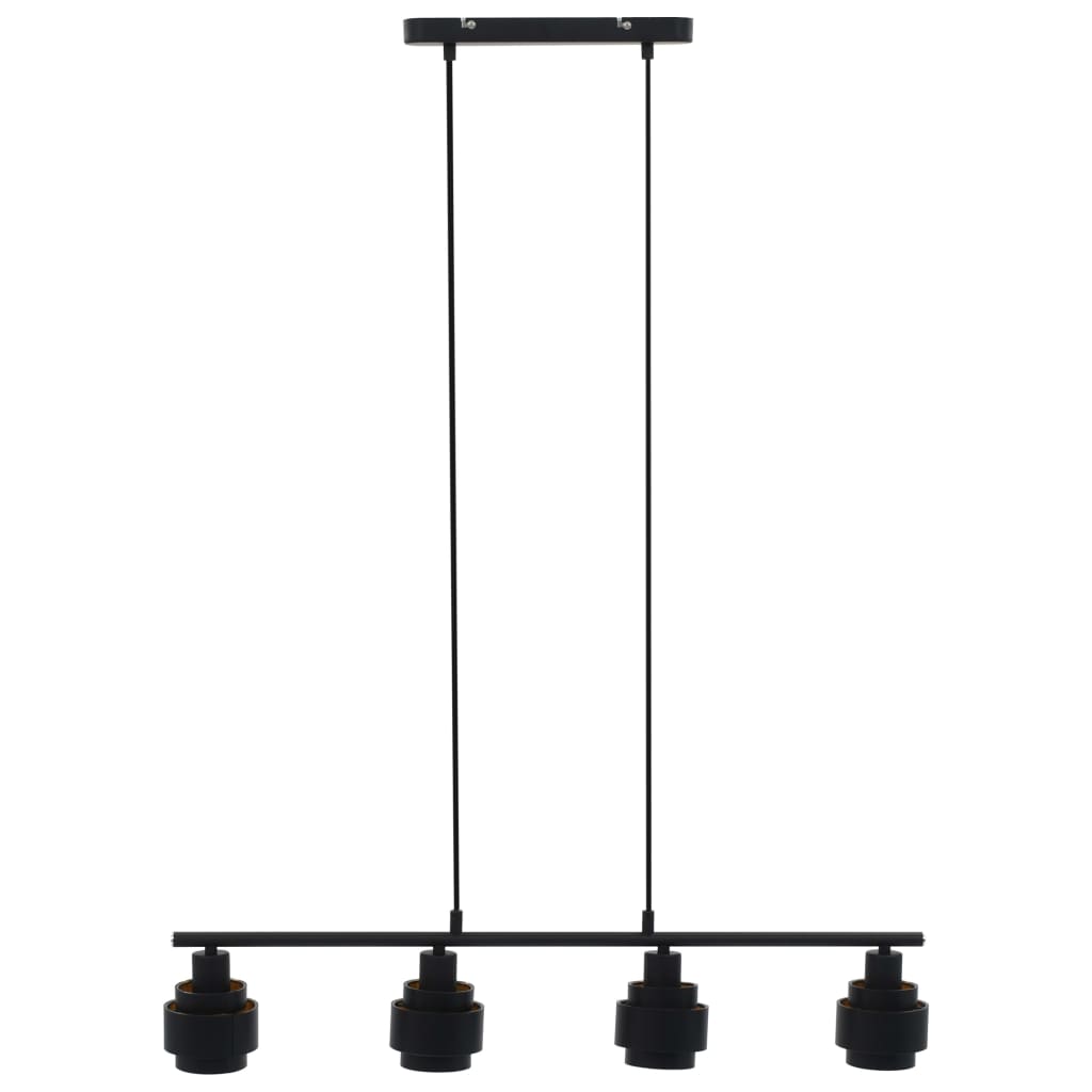 vidaXL Lubinis šviestuvas, juodos spalvos, 82 cm, E14