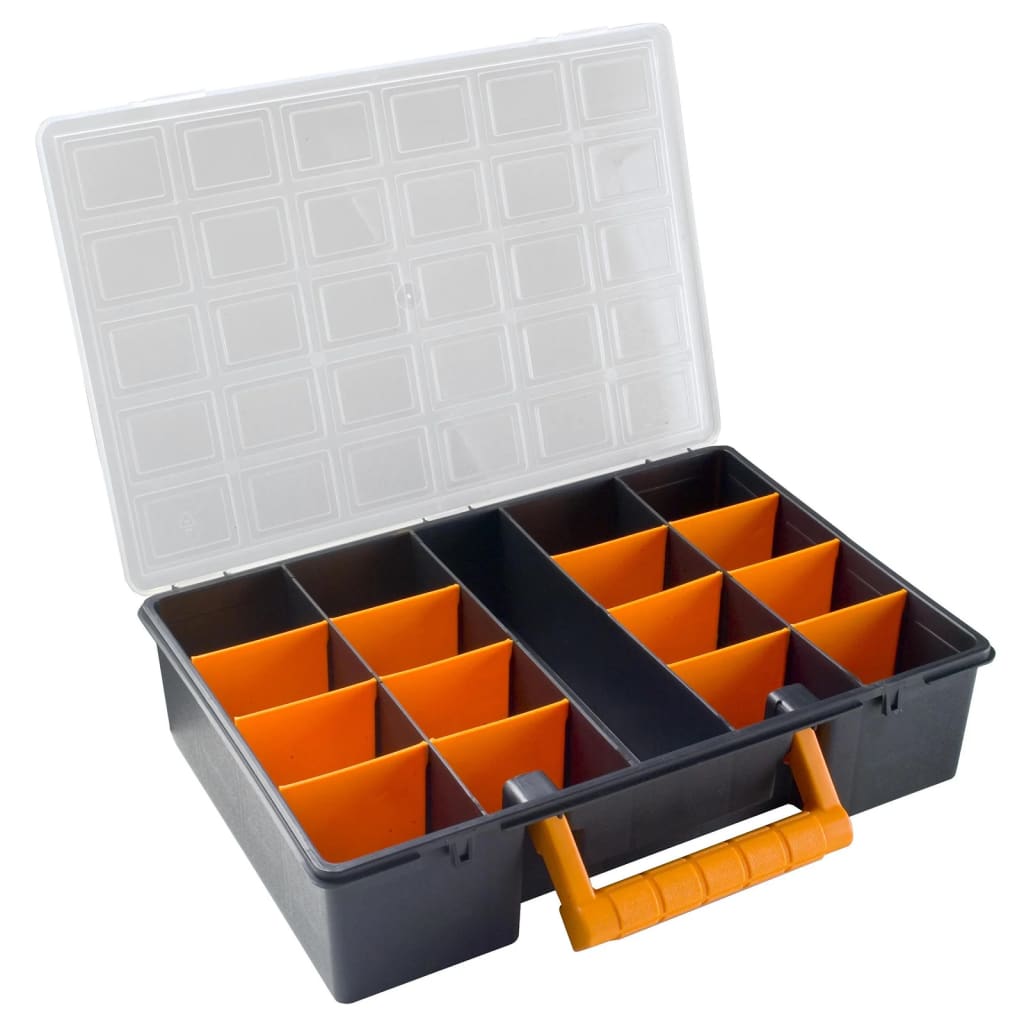 vidaXL Asortimentinės dėžutės su pertvaromis, 2vnt., 360x250x85mm, PP