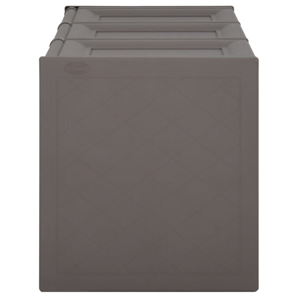 vidaXL Dėžė pagalvėlėms, pilkos spalvos, 125x40x42cm, 130l