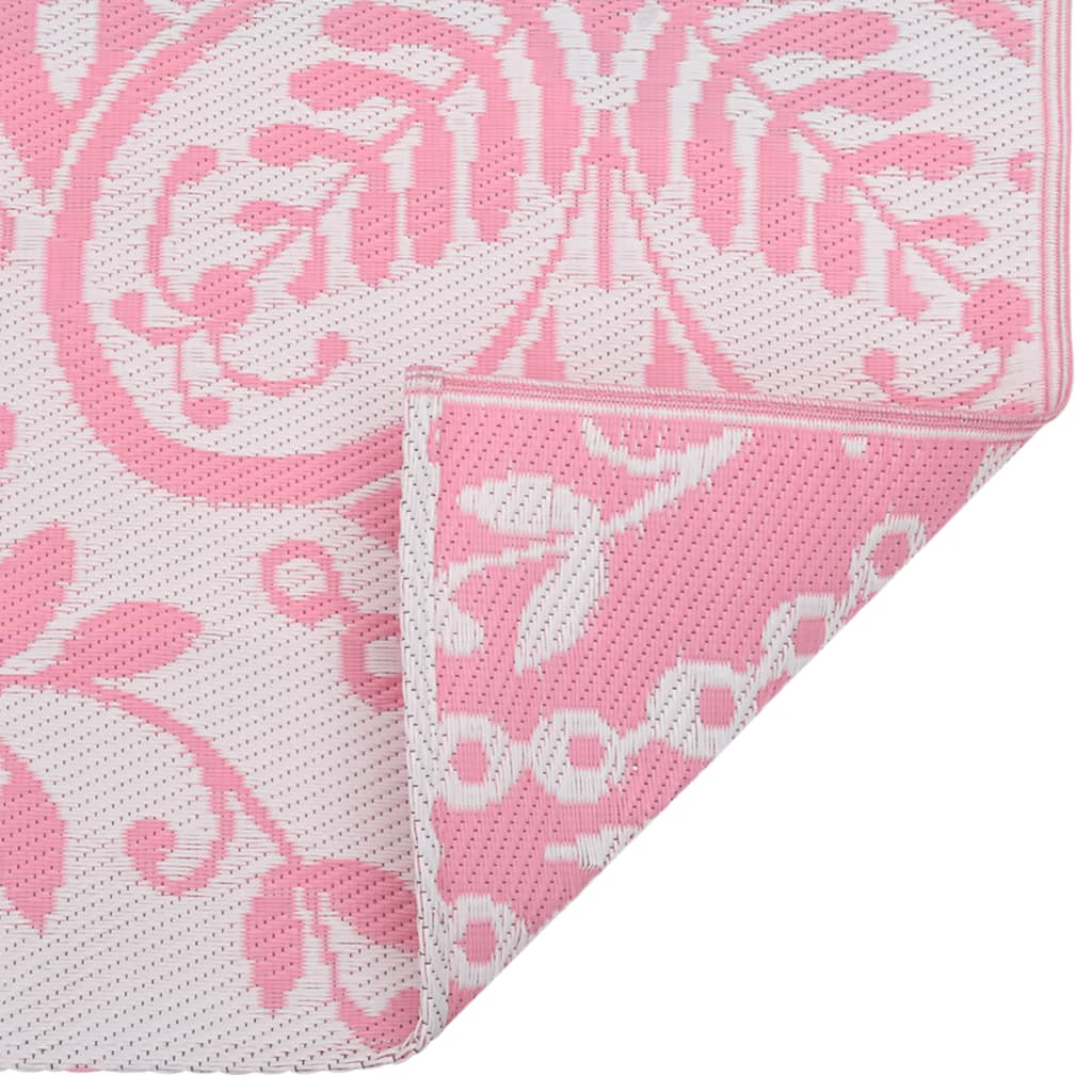 vidaXL Lauko kilimas, rožinės spalvos, 190x290cm, PP