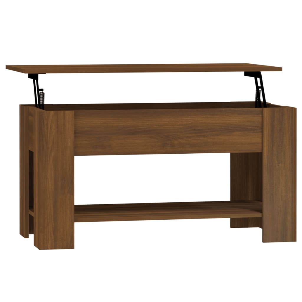vidaXL Kavos staliukas, rudas ąžuolo, 101x49x52cm, apdirbta mediena