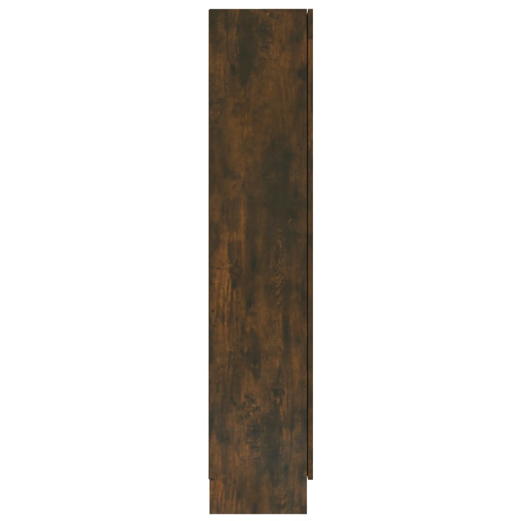 vidaXL Vitrininė spintelė, dūminio ąžuolo, 82,5x30,5x150cm, mediena