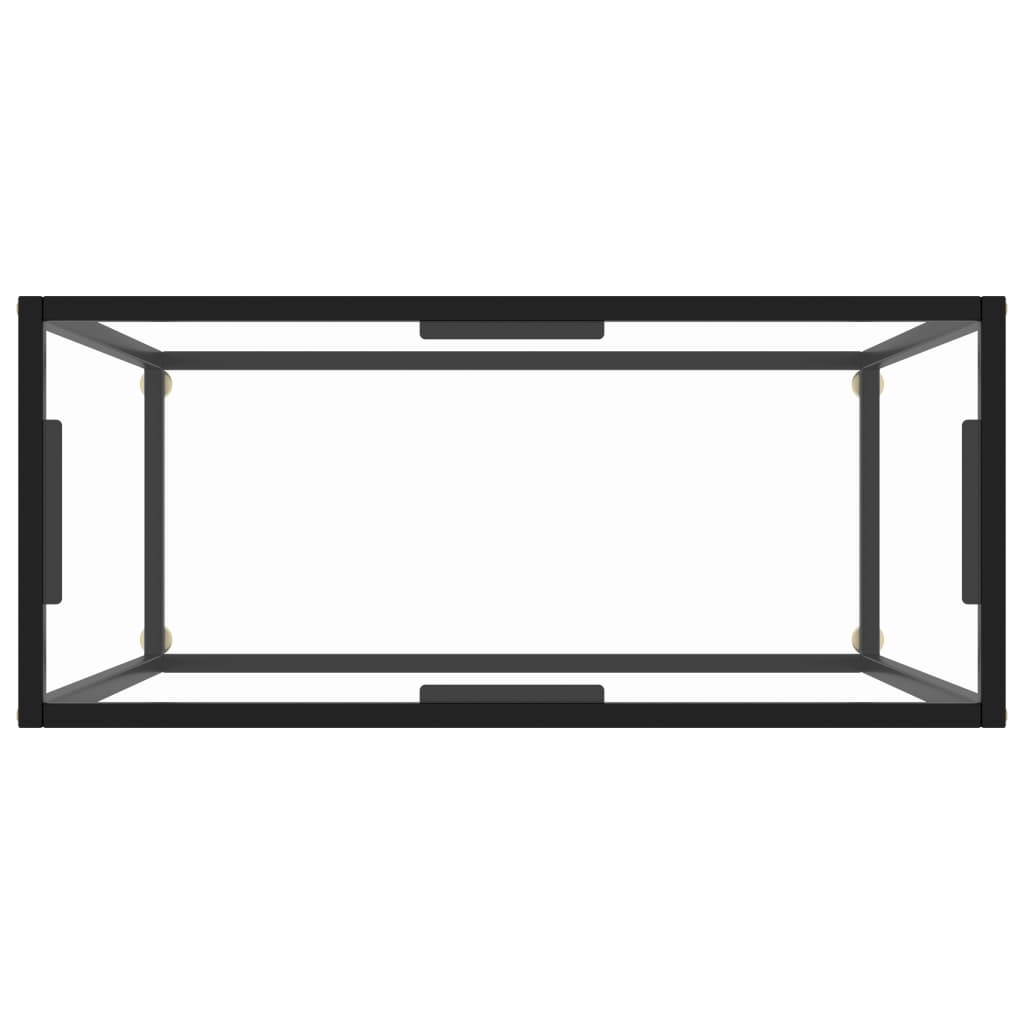 vidaXL Konsolinis staliukas, skaidrus, 80x35x75cm, grūdintas stiklas