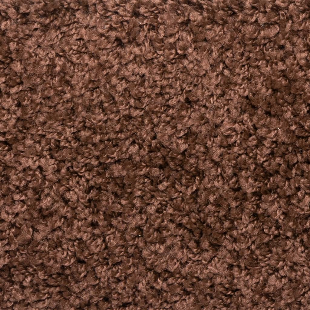 vidaXL Laiptų kilimėliai, 15vnt., rudos spalvos, 56x17x3cm