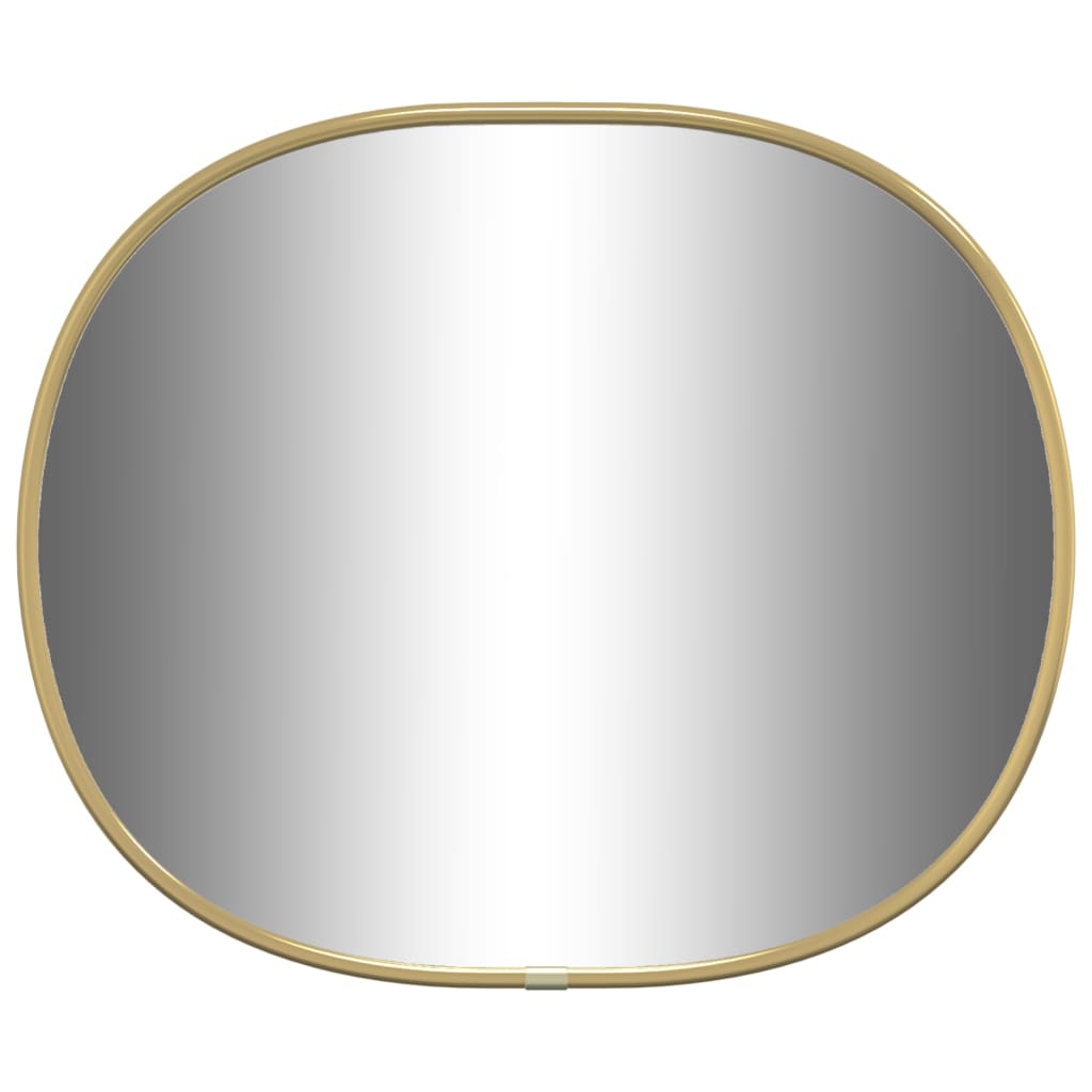vidaXL Sieninis veidrodis, auksinės spalvos, 30x25cm